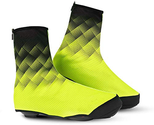 Radsport-üBerschuhe wasserdichte Winter-Rennrad-üBerschuhe Winddichte Thermo-Radsport-üBerschuhe füR Renn-Mountainbikes, MTB,Gelb,XXL