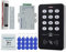 FTes RFKits Kit di Controllo Accessi Porta RFID Tastiera 1000 Utenti con Alimentatore con Serratura Magnetica Elettrica con 15 Chiavi.