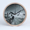 Tulup Holzuhr Uhr Holz ⌀ 25cm Dekoration Wanduhr Modern Runde Stille Uhren Schwarze Uhrzeiger - beschlagen die kosmopolitische Dubai über