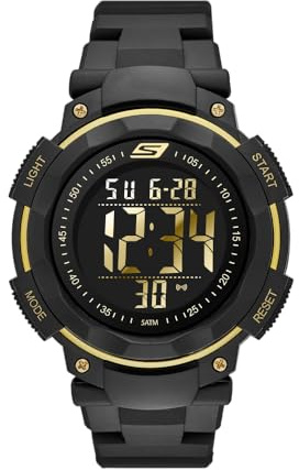Skechers Uhr für Männer, Digitales Uhrwerk mit Polyurethan-Armband