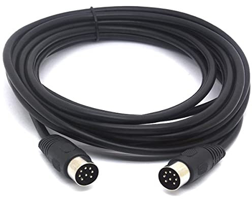 PIIHUSW Long 8 PIN DIN Cable Male to Male MIDI Extension Cord for Bang and Olufsen B&O PowerLink mk 2 BeoLab (5 Meter)