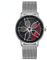 RWXCOW Auto Rad Felgen Nabenuhr - Hohl wasserdicht Sport Uhr für Herren Geschenke Armbanduhren, wasserdichte Edelstahl Armbanduhr, wasserdichte Edelstahl Armbanduhr.SilbernesArmband(roteZeiger)
