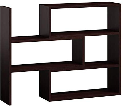 MATKAM Bücherregal Irys II Büroregal für Ordner und Bücher, Standregal Wohnzimmer und Schlafzimmer, Offenes Regal für Büro, Aktenregal, Ausziehbar Eckregal, Aufbewahrungsregal (Wenge)