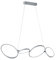 Trio Leuchten LED Pendelleuchte Rondo 322610489, Metall silberfarbig, inklusiv 37 Watt LED, Switch Dimmer