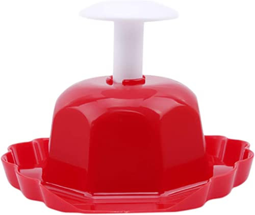 Soporte de alimentos Herramienta de rebanado Cortador de alimentos Cortador de dedos Protector para rebanador o rallador, rojo duradero y útil