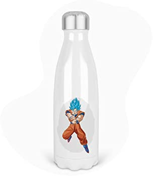 Bouteille Gourde Isotherme Acier INOX - Blanc - 350 ML - imprimé Illustration Manga Anime - GB300 - France