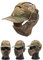 Masque pliable demi-visage Airsoft en maille, avec protection des oreilles, casquette de baseball réglable, pour CS/chasse/paintball/tir
