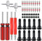 HUAZIZ 56 PCS Set di Attrezzi per Valvole Pneumatici Strumento di Riparazione per Pneumatici Rimozione della Valvola Kit Riparazione Auto Snap di in Gomma Valvole TR413, Smontavalvole