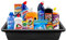simpa Black Large Plastic Rectangular Deep Multipurpose Household Tray - 13cm (H) x 64cm (L) x 49cm (W)