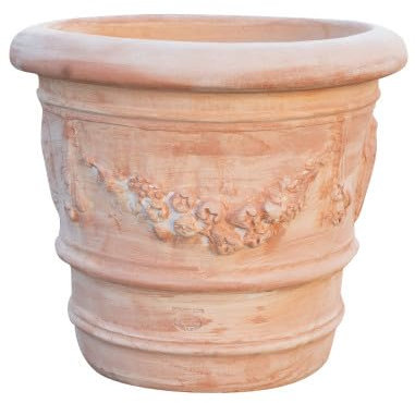 Biscottini Vaso da esterno Gelestro L50xPR50xH44 100% Made in Italy - Fioriera da esterno - Vasi per piante - Vasi per piante da esterno in terracotta