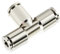 TAILONZ PNEUMATIC Cuivre nickelé 6mm od Raccords d'air Push to Connect Tee Straight Union Connect TPE-6 (Pack de 2)