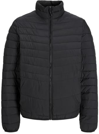 JACK&JONES PLUS Jjestate Packable-Tampón de Cuello Pls Chaqueta Acolchada, Negro, 4XL para Hombre