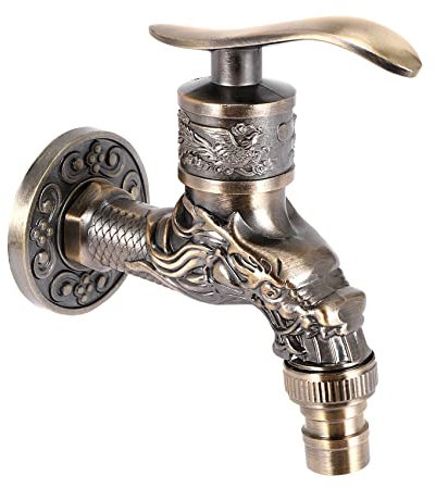 Pltqfdwo Antike Bronze Bibcock Garten Wand Dekorative Wasserhahn Haus Use Kleine ein Lochige AußEn Wasserhahn Legierung