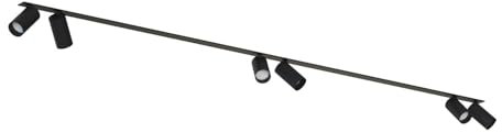 Licht-Erlebnisse Deckenstrahler Schwarz 400 cm lang Unterputz GU10 6-flammig schwenkbar verstellbar XXL Modern Wohnzimmer Einbauleuchte Deckenlampe Küche