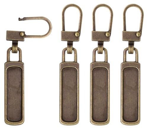 SWZHAI 4 cerniere di ricambio, rimovibili per bagagli, giacche, vestiti, borse, jeans, stivali (bronzo)