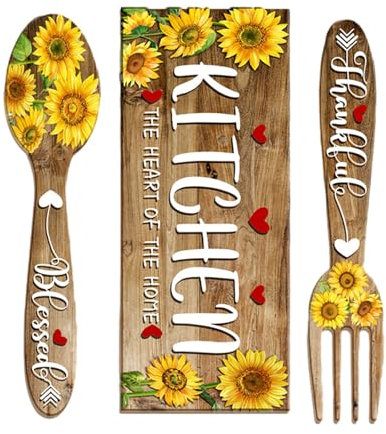 EKSMA Confezione da 2 Adesivi murali per Cucina: Decora con Stile e Amore. Adesivi murali di Alta qualità, Impermeabili e autoadesivi