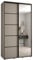 ABIKSMEBLE Dakota 5 Armario de Dos Puertas Correderas con Espejo, Barra, Estantes - Armario de Almacenamiento Moderno para Dormitorio, Salón - 235,2x130x45cm - Cachemira Negro