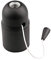Portalámparas E27 con interruptor liso negro, ideal para iluminación decorativa y funcional en hogares y oficinas.