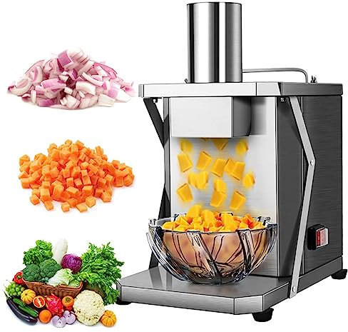 Picadora y cortadora de Verduras, cortadora de Verduras eléctrica Comercial, picadora de Patatas y Verduras de 200 W, trituradora automática, cortadora de Patatas y Cebolla, proces