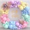 Catena per Palloncini Colorati Macaron, Colori Assortiti Palloncini Macaron Lattice Arcobaleno Palloncino Ghirlanda Kit Pastello per Compleanno Matrimonio Natale Baby Shower Party