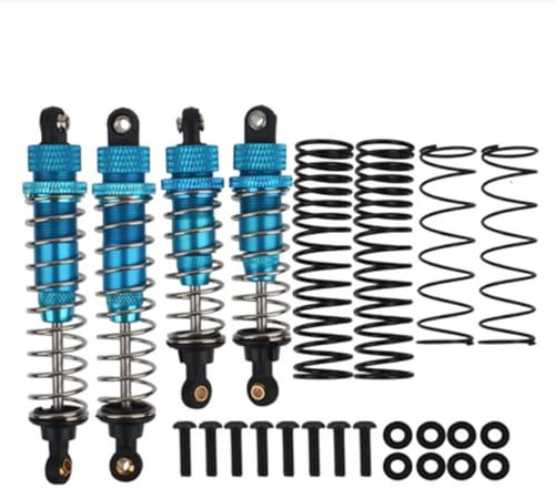 JOYSOG RC Stoßdämpfer Set für Tamiya DT-02 DF-02 DT-03 TT-02B 1/10 RC Crawler Auto Vorne Hinten Stoßdämpfer Dämpfer Upgrades Teile (Blau)