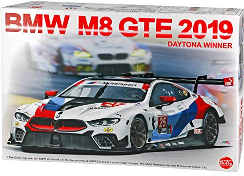 alles-meine.de GmbH B*M*W 8er M8 G15 GTE Coupe Weiss Daytona Gewinner 2019 Ab 2018 Kit Bausatz 1/24 NuNu Hobby Modell Auto mit individiuellem Wunschkennzeichen