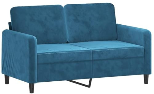 HETFTJN Koltuk Takimi Schlafcouch Sofas Sofagarnituren - 2-Sitzer-Sofa Blau 120 cm Samt für Hotelzimmer Sitzzimmer Schlafzimmer Relaxationsraum