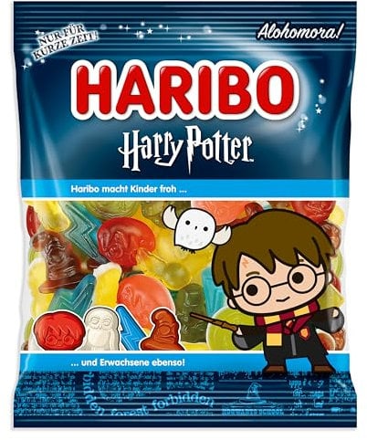 Haribo Harry Potter, Caramelle Gommose Edizione Limitata, Gusto Frutta, Ideale Come Regalo - 160gr