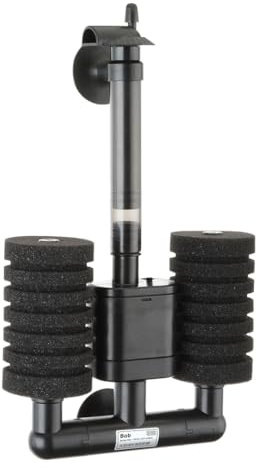 AQUAGEAR EBI Bob Schwammfilter mit Pumpe fürs Aquarium mit feinem Filterschwamm | Baby-Garnelensicher | sicher für Jungfische | 170 l/h | 24x14x6,5cm | 3,2W