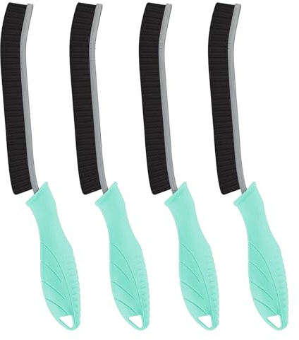 TQRR Cepillo para Limpiar Juntas- 4 Piezas Duras Cepillo Limpieza Hogar, Multifuncional Cepillo Grietas para Cocinas Inodoro Ventana Azulejos Bordes (4, Menta)