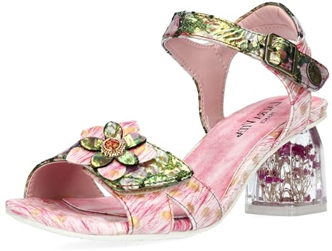 LAURA VITA Sandales Mode Femme Framboiseo 16, Pointure:37 EU, La Couleur:Rose