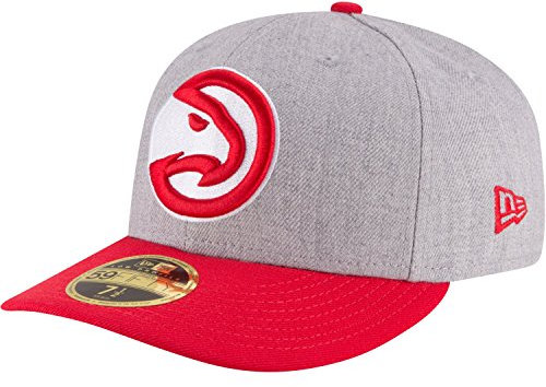 New Era NBA Atlanta Hawks Herren Low Profile 59FIFTY Fitted Cap 7.75 Heather Grey