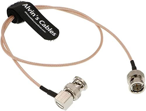 Alvin's Cables BNC Stecker auf Stecker rechtwinklig RG179 Koaxialkabel für BMCC Video Blackmagic Kamera 50CM