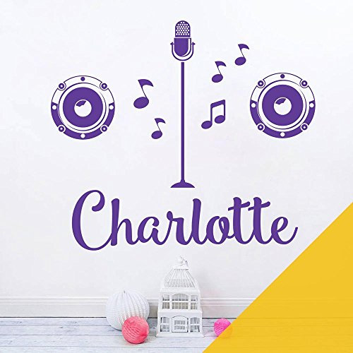 Wandtattoo für Mädchen, Popstar, X-Faktor, Sänger, Karaoke, Mikrofon, Musik [Sonnenblume]