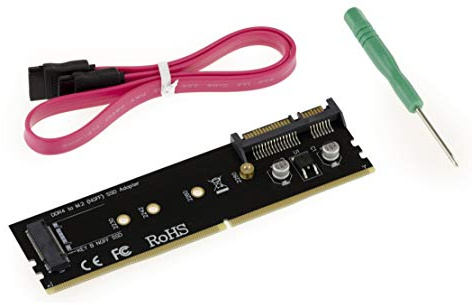 KALEA-INFORMATIQUE Adapter für SSD M2 B Key SATA auf SATA auf DDR4-Port