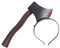 Amosfun Plastic Hatchet Through The Head Halloween Cross Head Axe Hairband Headband Bloody Plastic Party Decoration Halloween Costumes