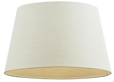 Betta Lighting Decorative Table/Floor Lampshade - 8-Inch Empire Drum Lamp Light Shade in Cream Fabric - 40W E14/B22 Candle Incandescent or LED (Not Included)