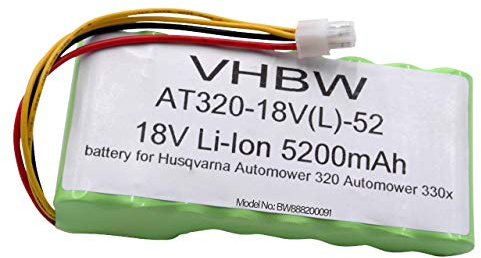 vhbw Akkupack kompatibel mit Husqvarna Automower 320 | 420 bis BJ 2019/2020 Rasenroboter (5200mAh 18V Li-Ion)