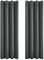 Deconovo Blickdichte Gardinen Vorhang Blickdicht Ösenvorhang Thermo gegen Kälte, 138x132cm(HöhexBreite), Dunkelgrau, 2er Set