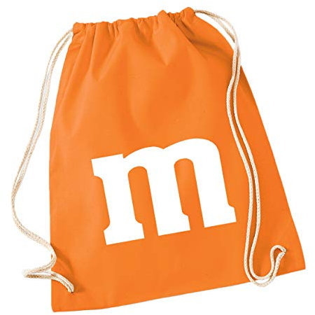 MKM Wear Fasching Turnbeutel M&M Tasche Rucksack (orange)