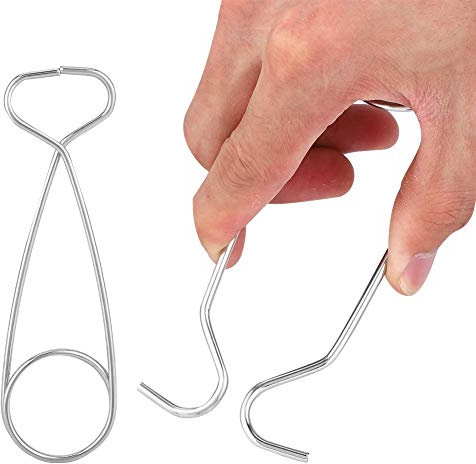 2Pcs Fish Mouth Spreader Fishing Pliers Stainless Steel Fish Mouth Jaw Opener Hanging Hook Rack for Cooker Water Bottle