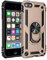 BestST iPod Touch 5/6/7 Premium Hart PC 360 Grad Hülle + Displayschutz,360°drehbarer Smartphone Fingerhalter Case Weiche Silikon TPU Hart PC Hülle für Apple iPod Touch 5/6/7,- Gold