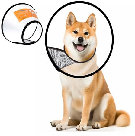 Mogokoyo Dog Cat E-Collar Protection Cone, Pet Wound Healing Head Cone Animal Medical Surgery Recovery Neck Collar