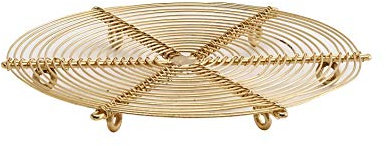 Madam Stoltz Untersetzer Topfuntersetzer Gold Eisen Draht Ø 20 cm Skandi Boho Ethno