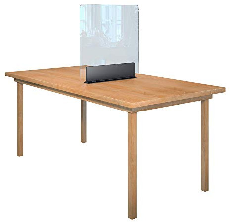 Rulopak Glastrennwand Acrylglas klar Aufsteller Tisch Metall, Trenner, Trennwand, Spuckschutz, Glas (B 60 cm x H 61,6 cm)