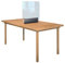 Rulopak Glastrennwand Acrylglas klar Aufsteller Tisch Metall, Trenner, Trennwand, Spuckschutz, Glas (B 60 cm x H 61,6 cm)