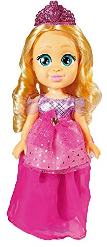 LOVE DIANA Famosa Puppe mit wandelbarem Kleid von Prinzessin zu Super Heroein und Spielzubehör, Dartboard-Abenteuer, für Mädchen und Jungen ab 4 Jahren (LVE07000)