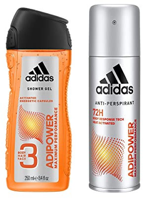 ADIDAS Adipower Man Geschenkset (Duschgel, 250ml+ Deodorant, 150ml), 400 ml