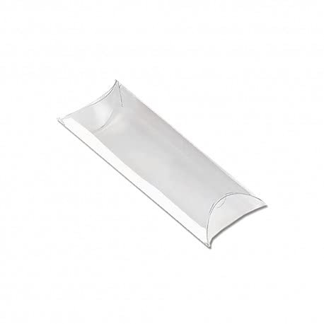 50 Scatoline Tubo in PVC Trasparente 3x2x7.5 cm portaconfetti bomboniera Astuccio Matrimonio Battesimo Laurea plastica segnaposto