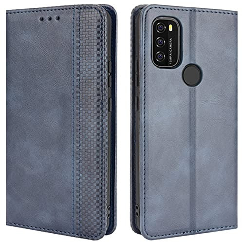HualuBro Handyhülle für Blackview A70 / A70 Pro / A70E Hülle Leder, Magnetisch Stoßfest Schutzhülle Klapphülle Handytasche Flip Case Cover für Blackview A70 / A70 Pro / A70E Tasche, Blau